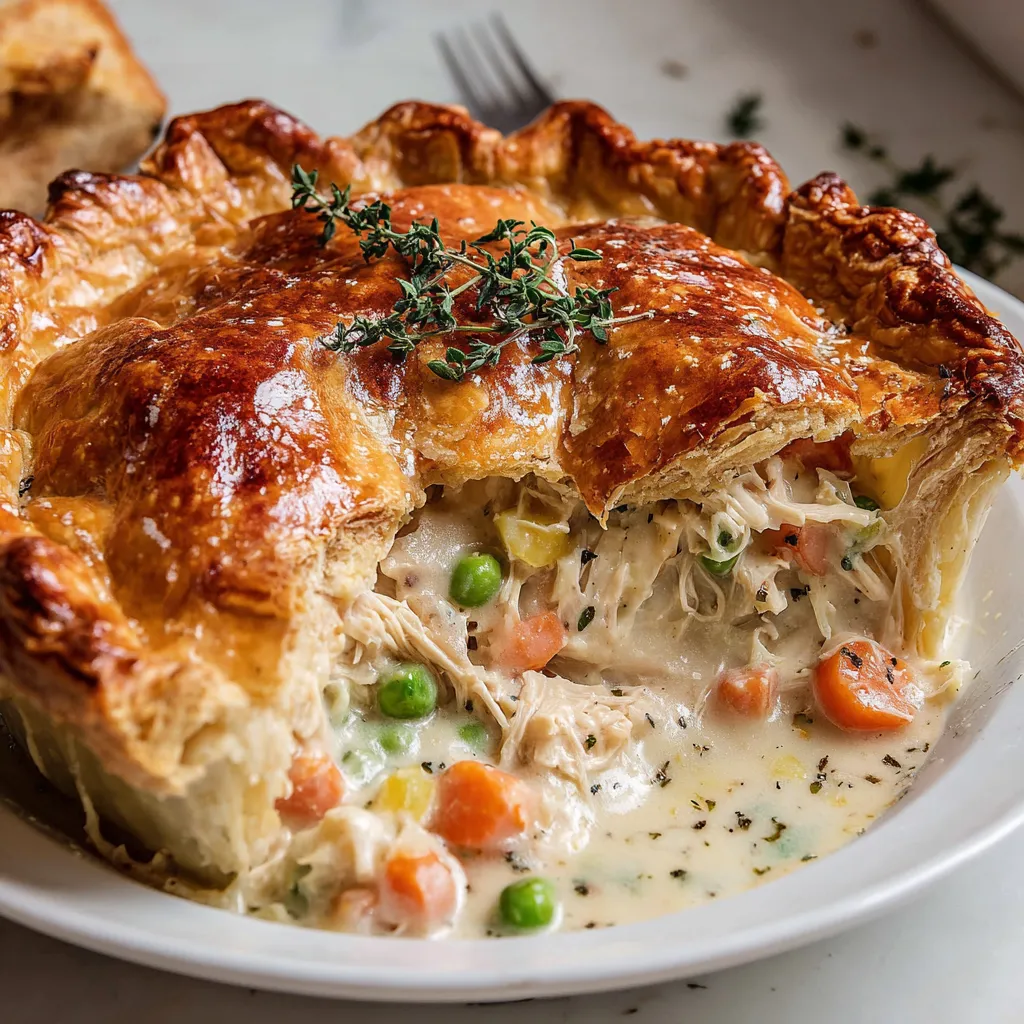 Classic Chicken Pot Pie with Flaky Buttermilk Crust