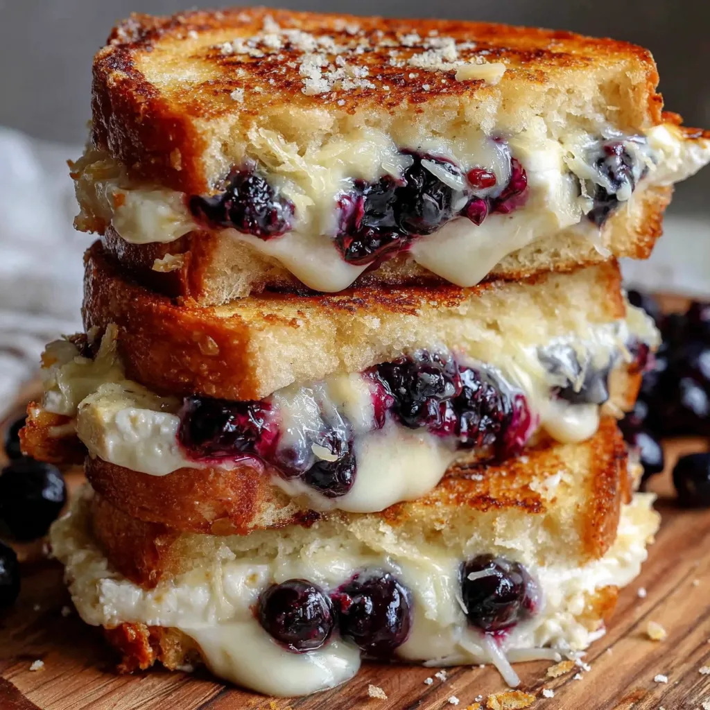 Crispy Blueberry Grilled Cheese
