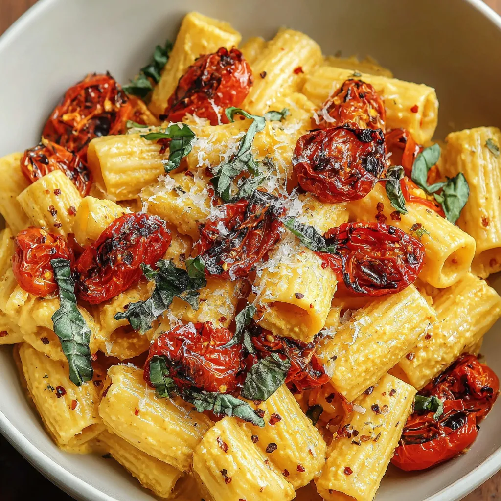Roasted Tomato and Garlic Ricotta Pasta