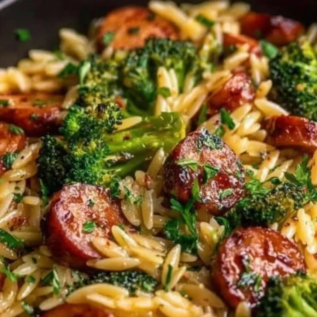 Chicken Sausage and Broccoli Orzo