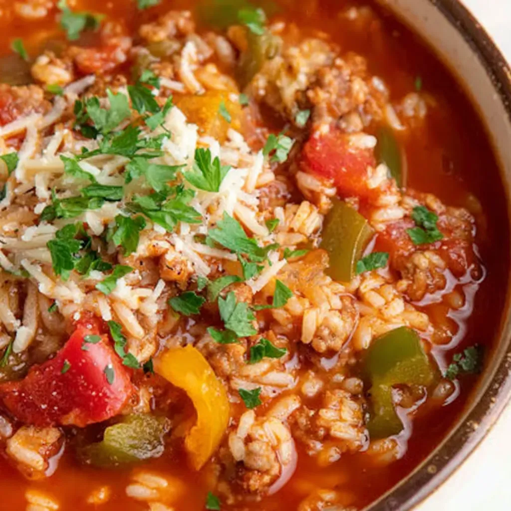 Hearty Stuffed Pepper Soup