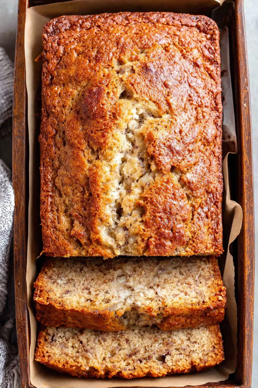 Fresh banana bread slice on a plate