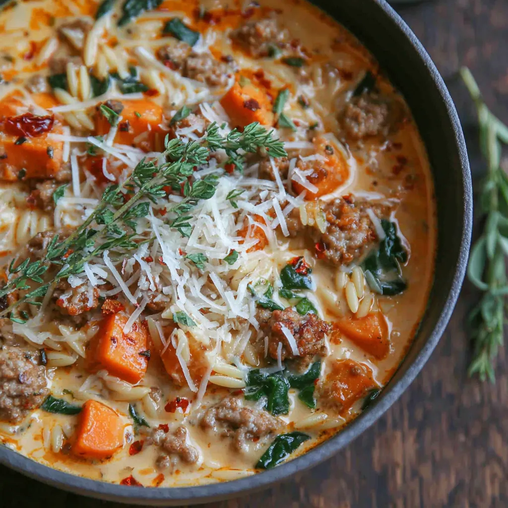 Creamy Butternut Squash and Sausage Soup (30-Minute, One-Pot)