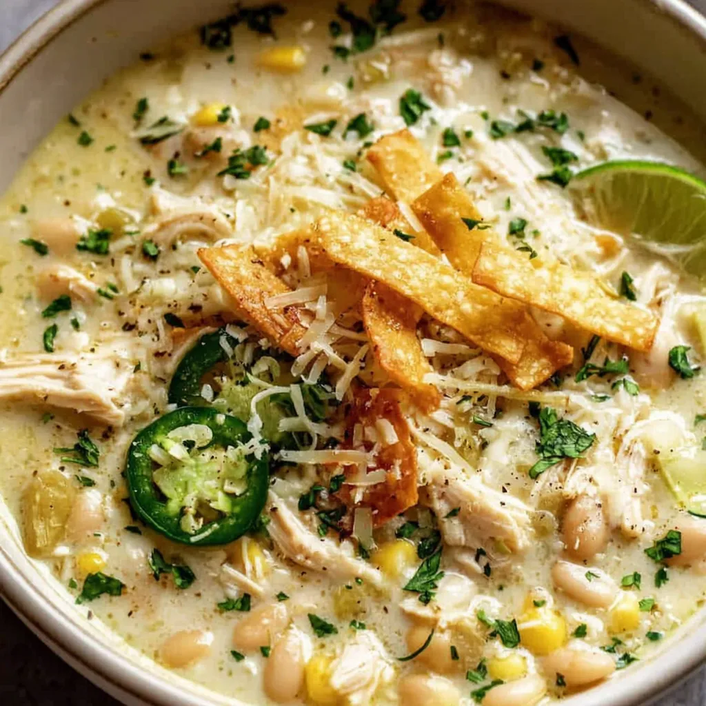 Creamy White Chicken Enchilada Soup