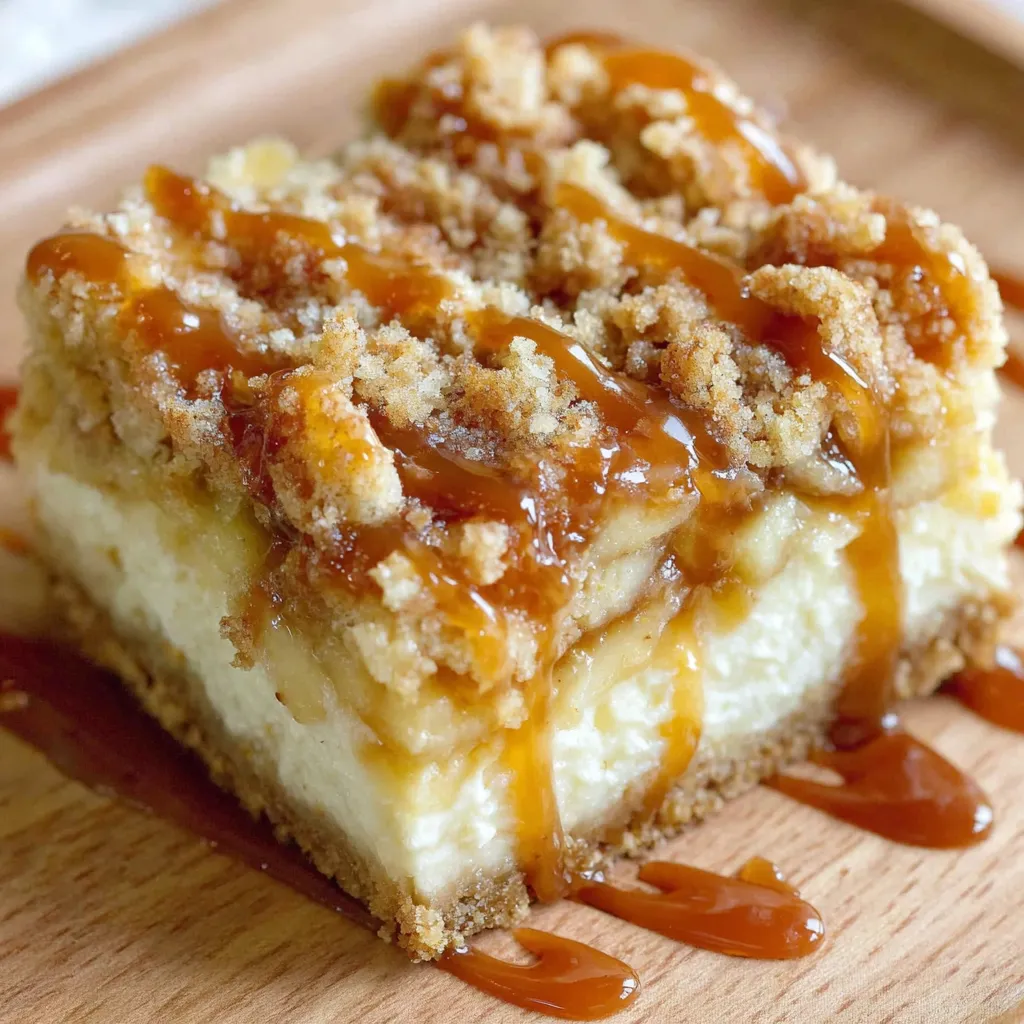 Caramel Apple Cheesecake Bars