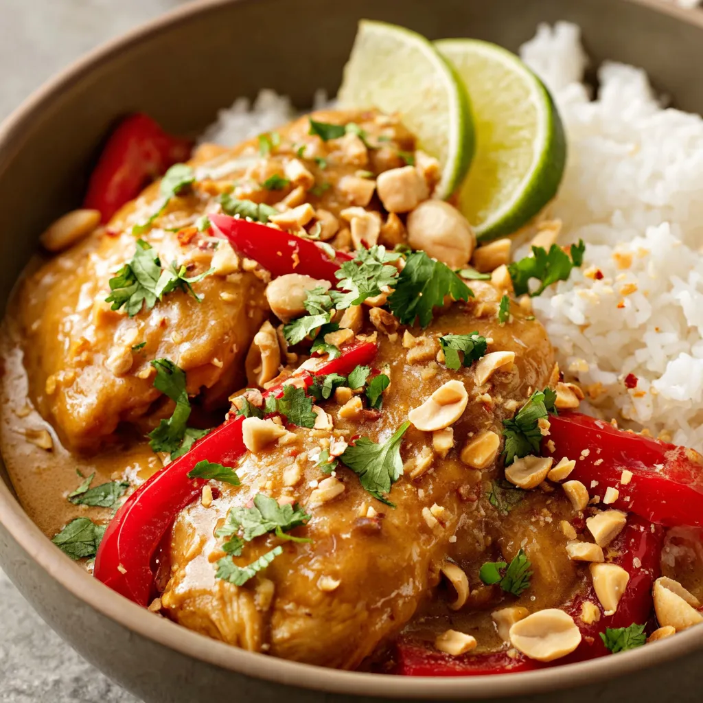 Slow Cooker Peanut Chicken