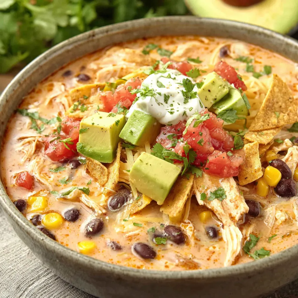 Crockpot Chicken Tortilla Soup