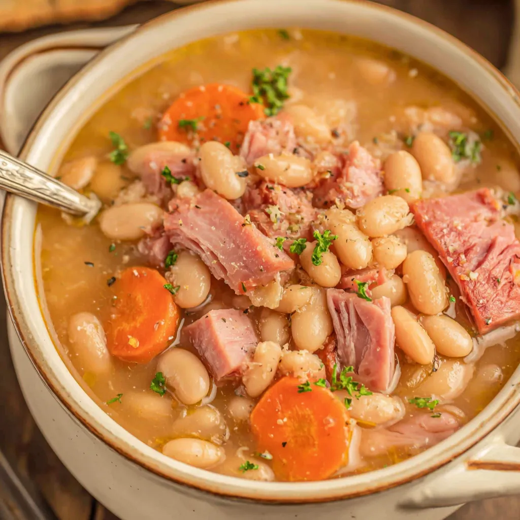 Slow Cooker Ham and Bean Soup