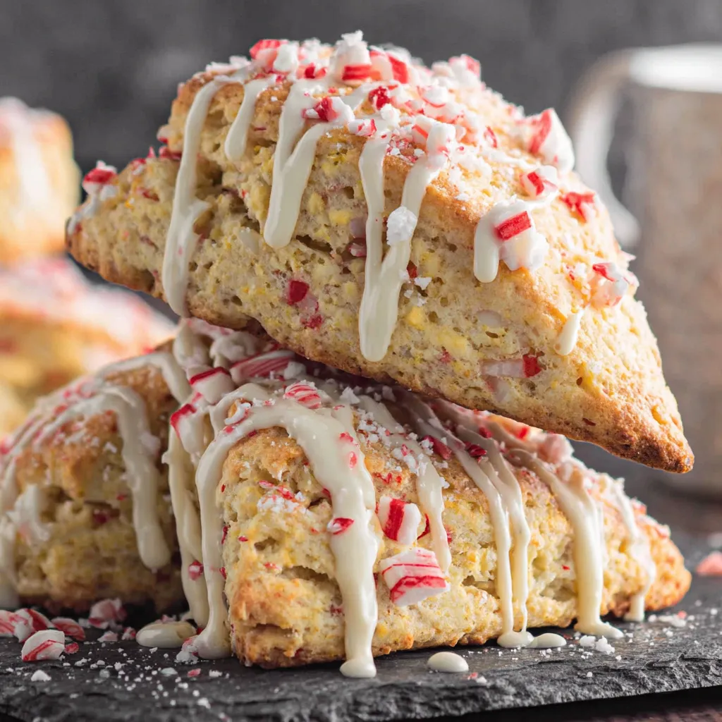 White Chocolate Peppermint Scones