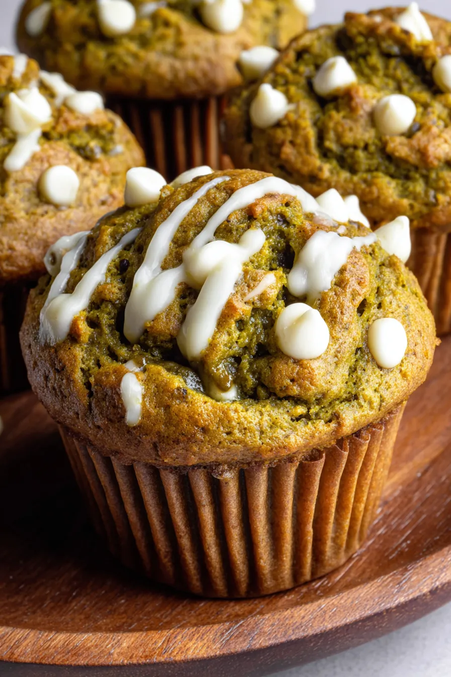 Close-up of muffin crumb with white chocolate