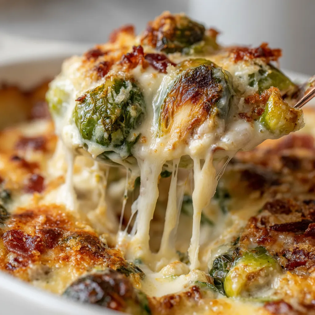 Creamy Brussels Sprouts Gratin