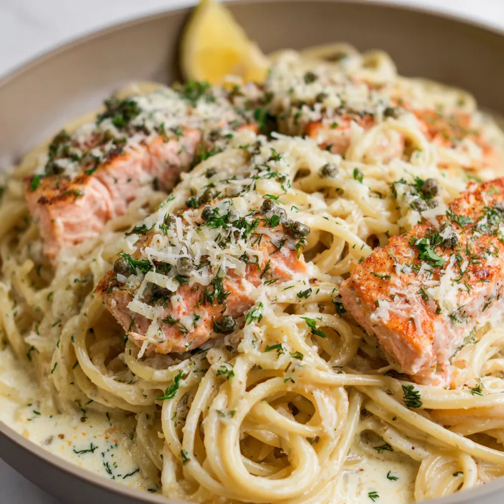 Creamy Salmon Pasta in a Dill Sauce