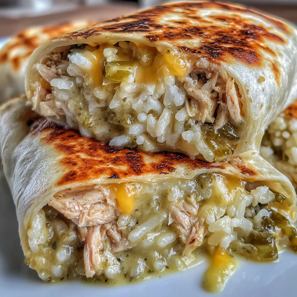 Smoked Chicken Green Chile Burrito
