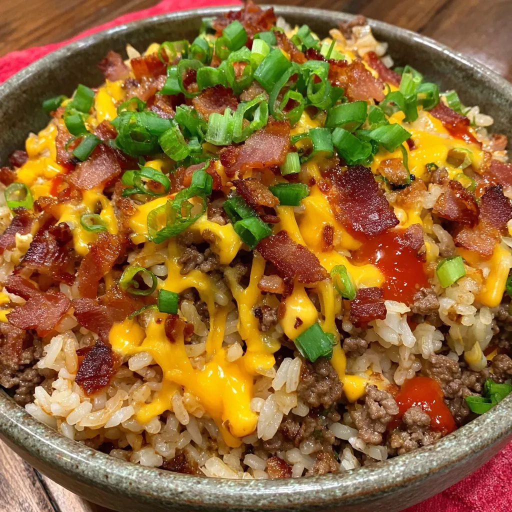 Bacon Cheeseburger Rice