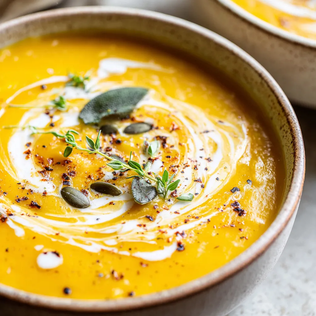 Roasted Butternut Squash and Apple Soup