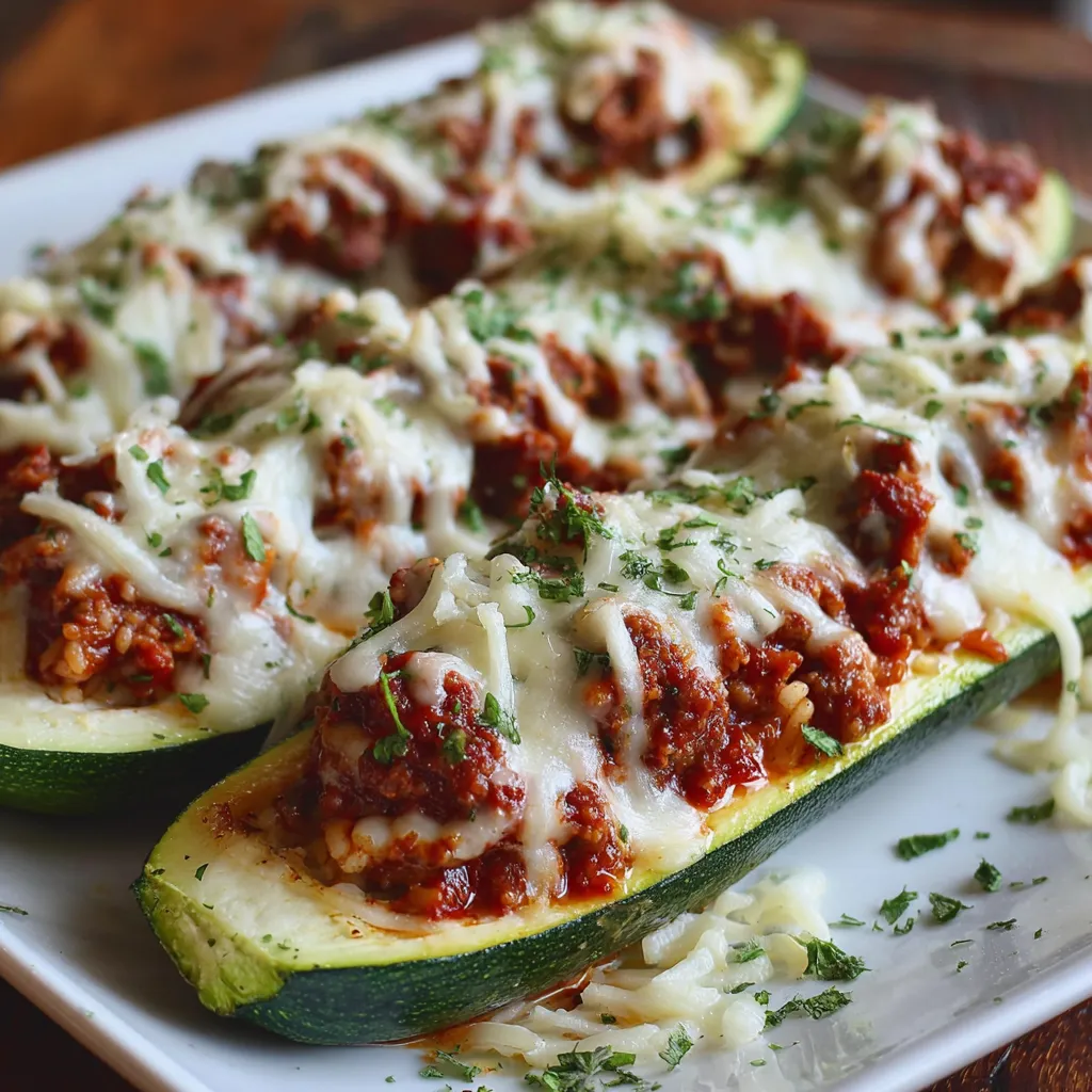 Easy Stuffed Zucchini Boats
