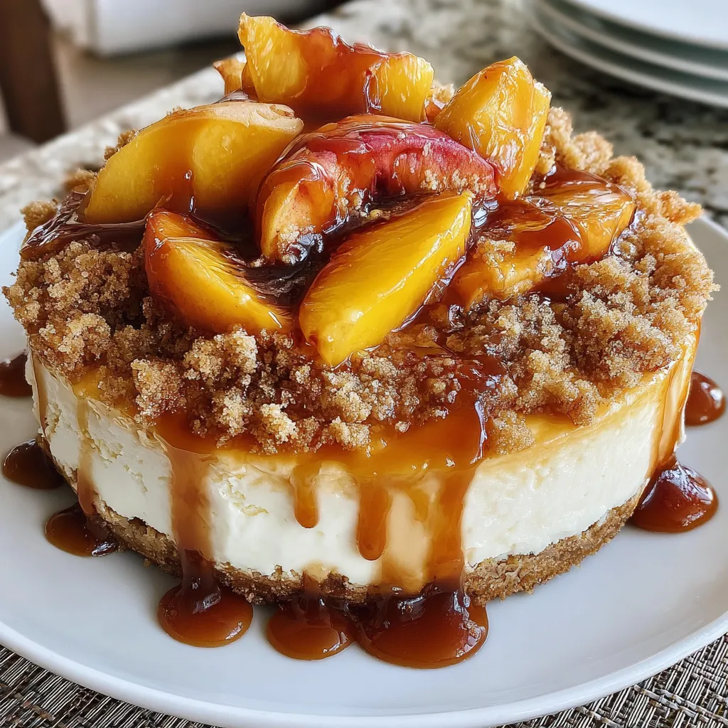 Peach Cobbler Cheesecake