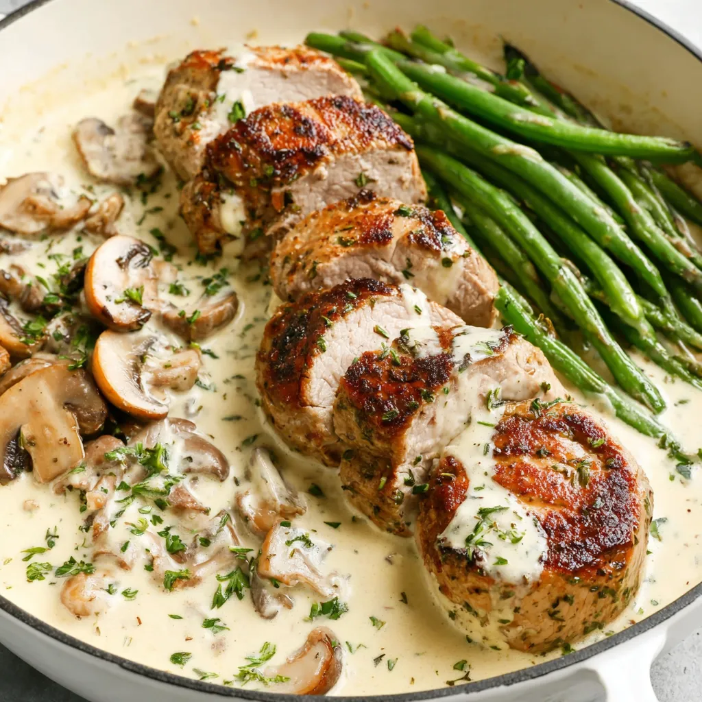 Creamy White Wine Pork Tenderloin