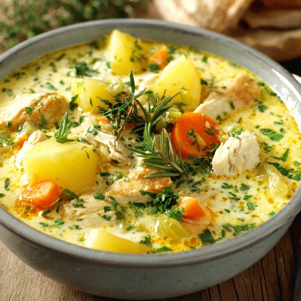 Comforting Chicken Soup with Potatoes