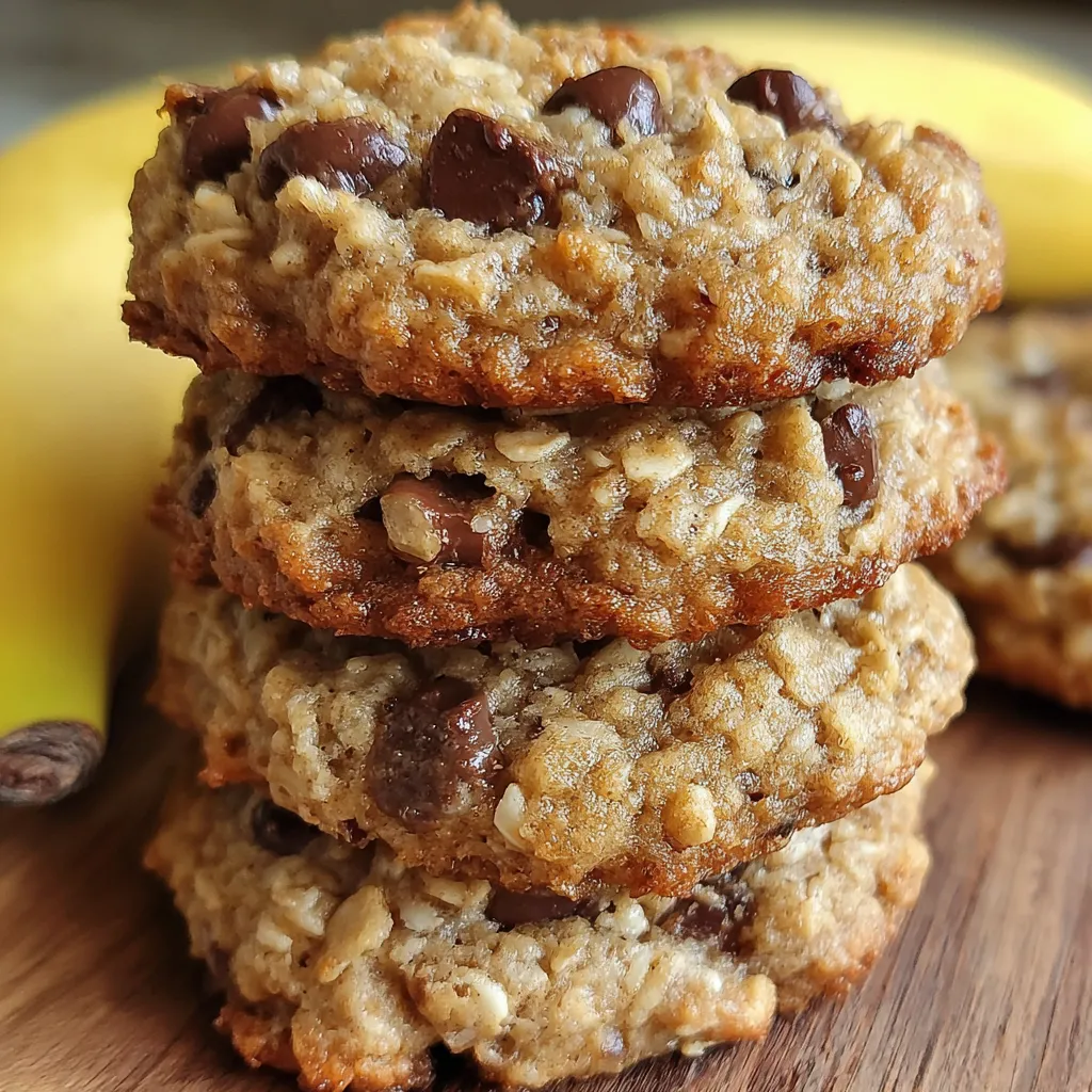 Chewy Banana Oatmeal Cookies