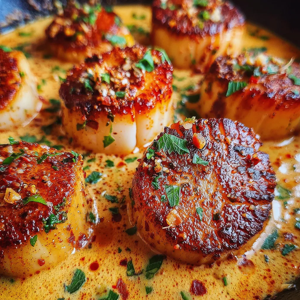 Seared Scallops with Spicy Cajun Cream