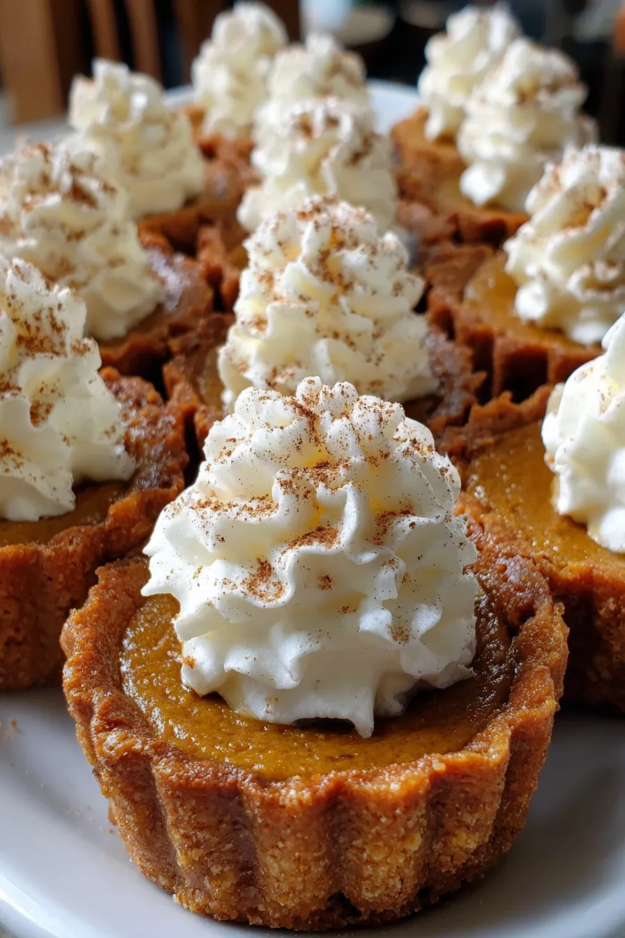 Mini pumpkin tarts on a baking tray