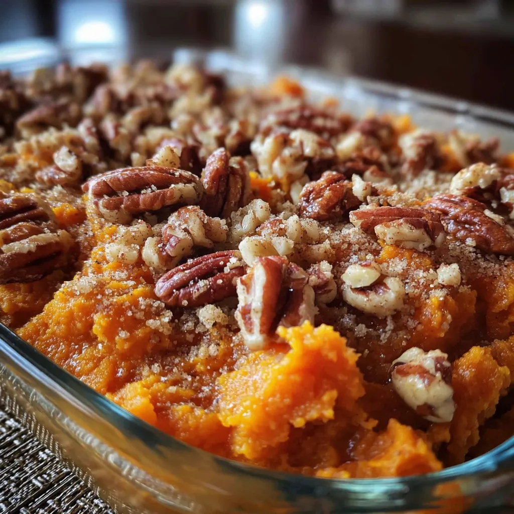 Maple Pecan Sweet Potato Casserole