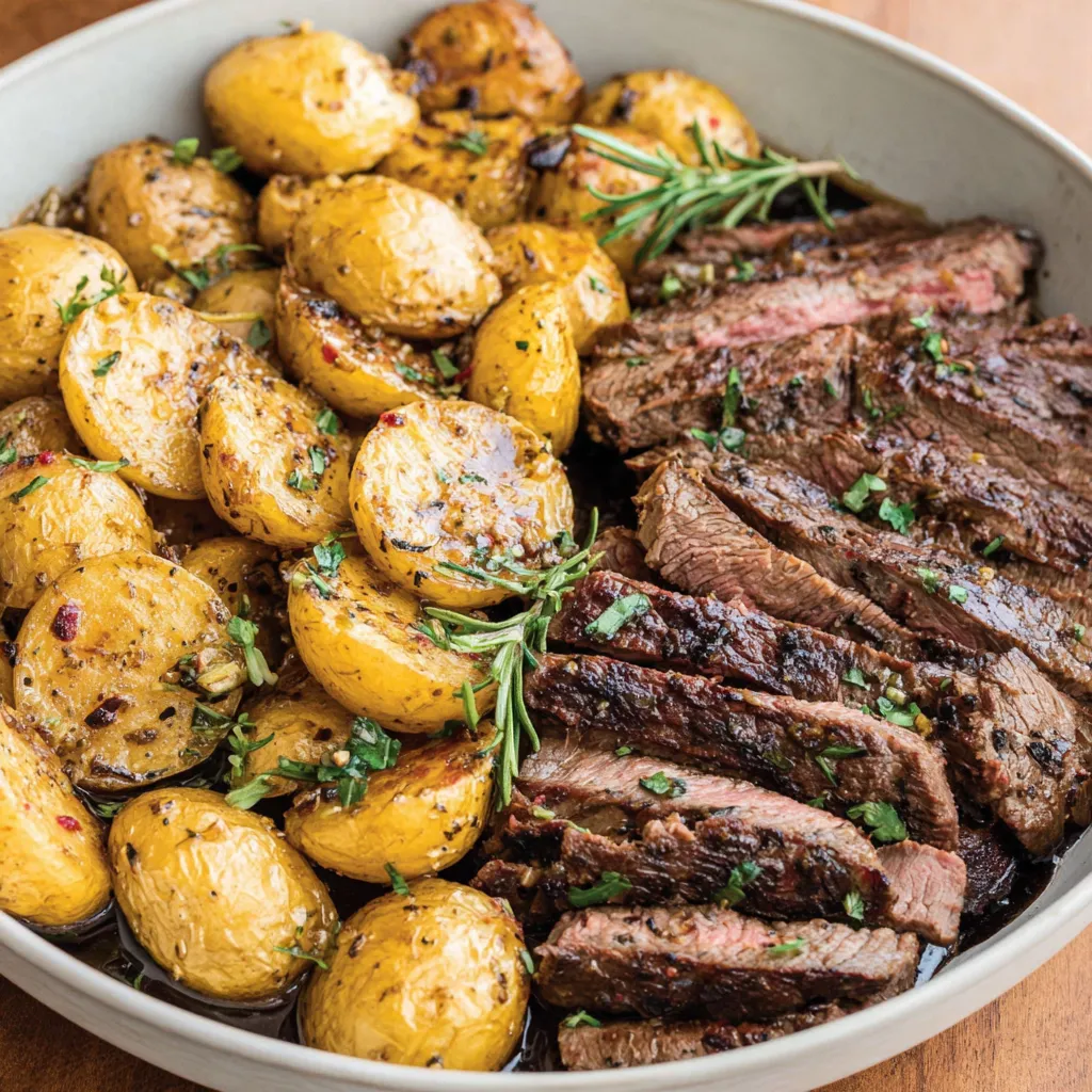 Garlic Butter Steak and Potatoes Skillet