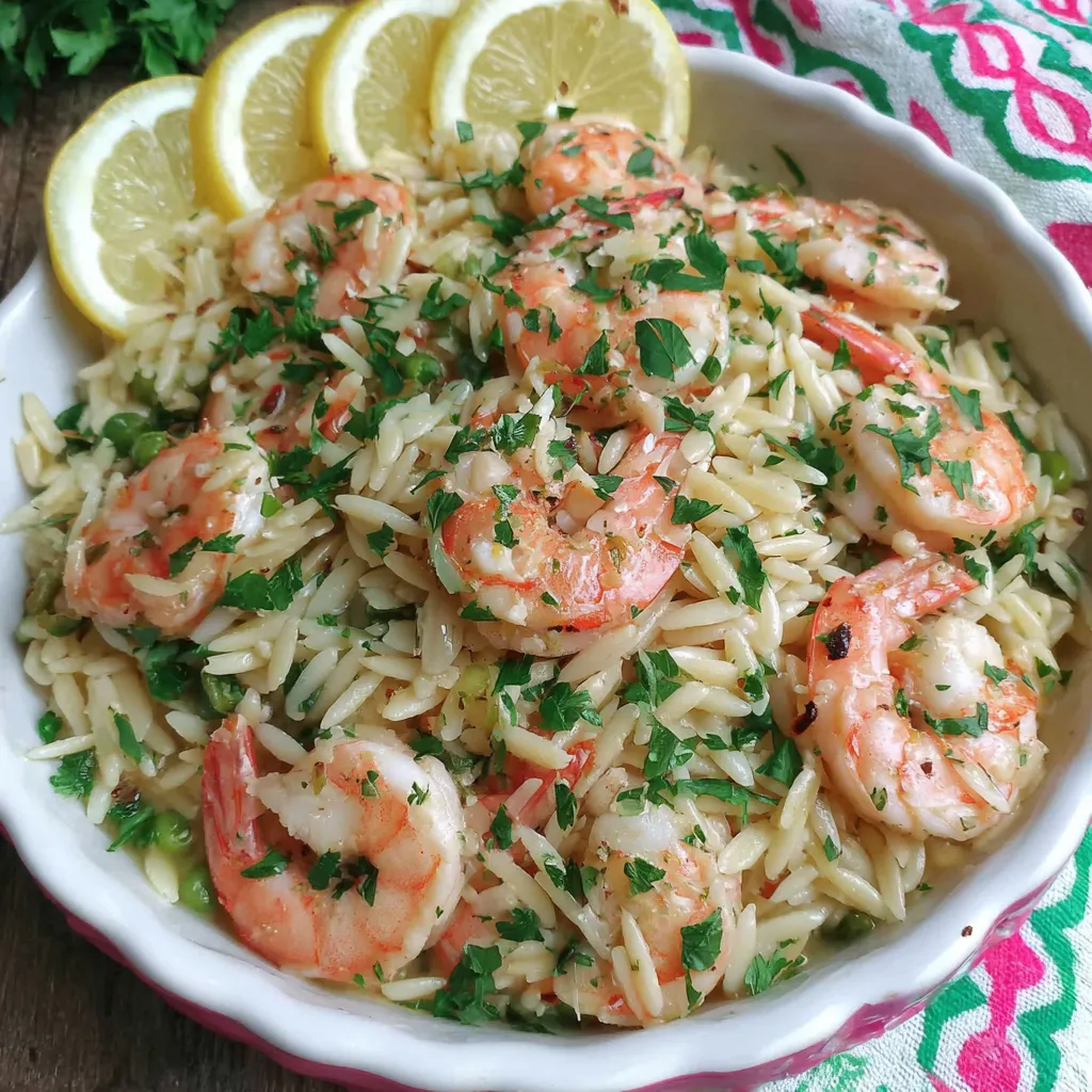 Shrimp Scampi with Orzo