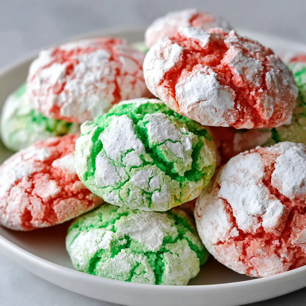 Christmas Crinkle Cookies