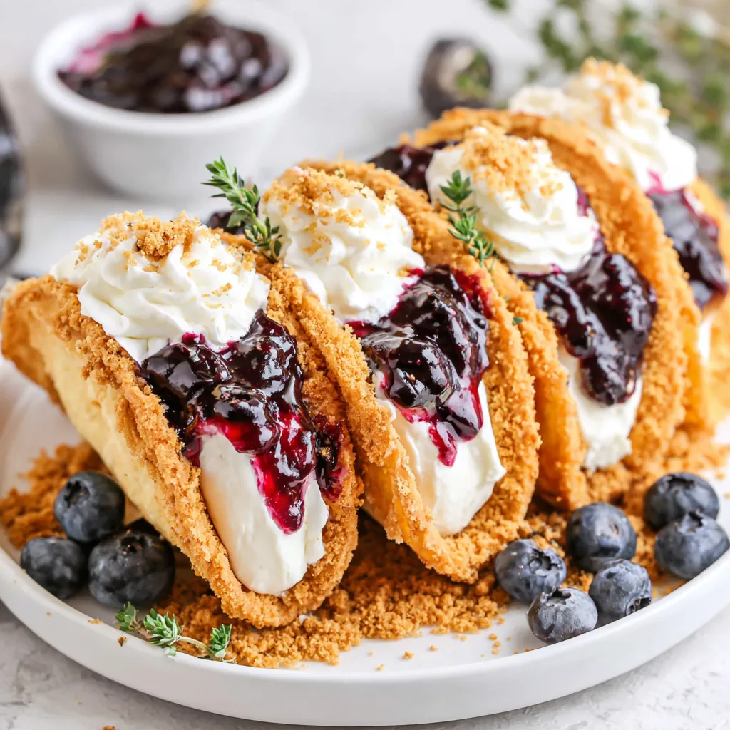 Blueberry Cheesecake Tacos