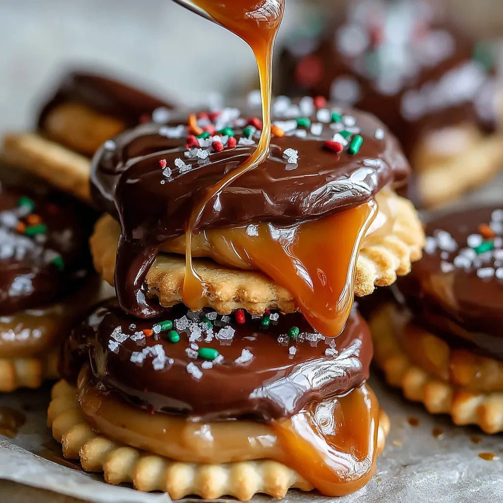 Decadent Caramel Ritz Cracker Christmas Cookies to Savor