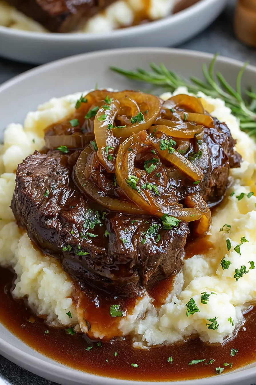 Fork tender pot roast ready to serve
