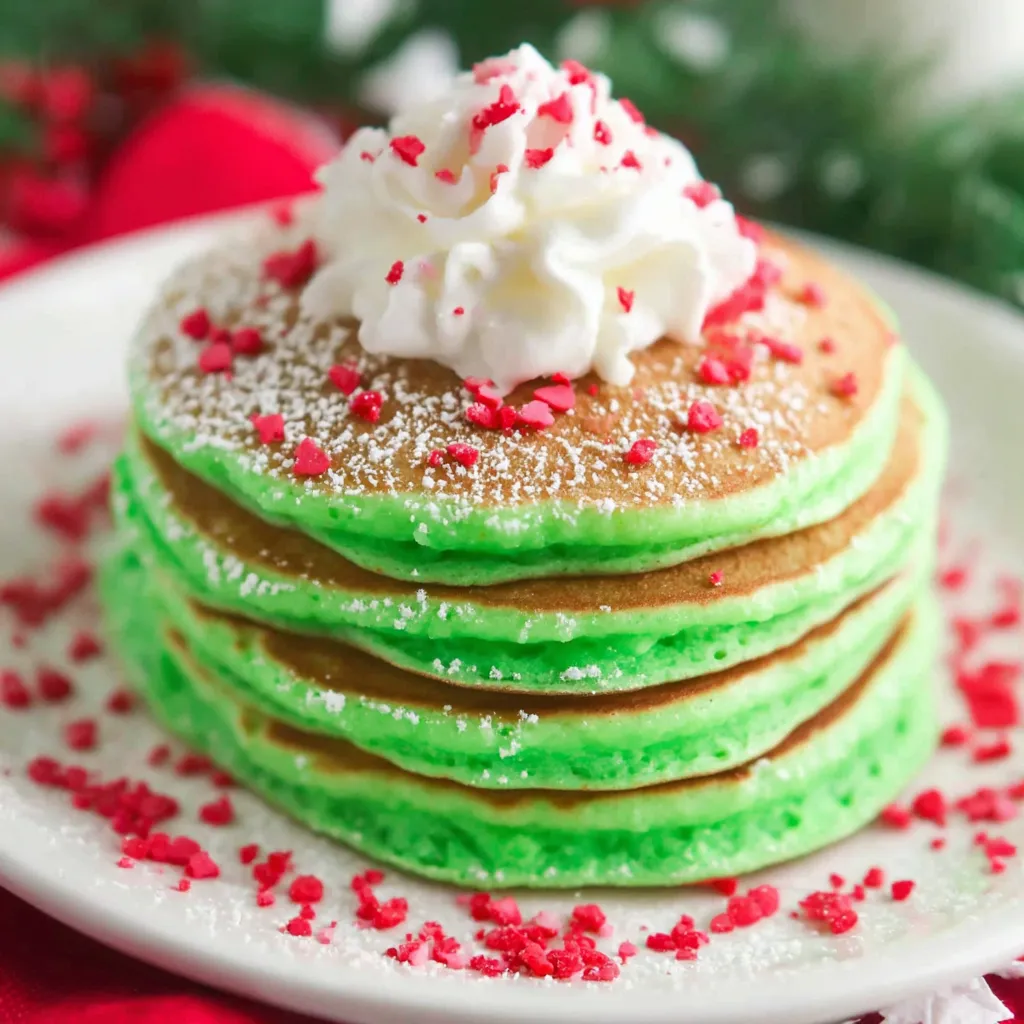 Easy Grinch Pancakes (Christmas Pancakes)