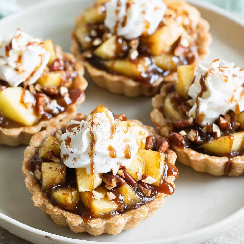 No Bake Caramel Apple Tartlets (Vegan, Gluten Free, Dairy Free)