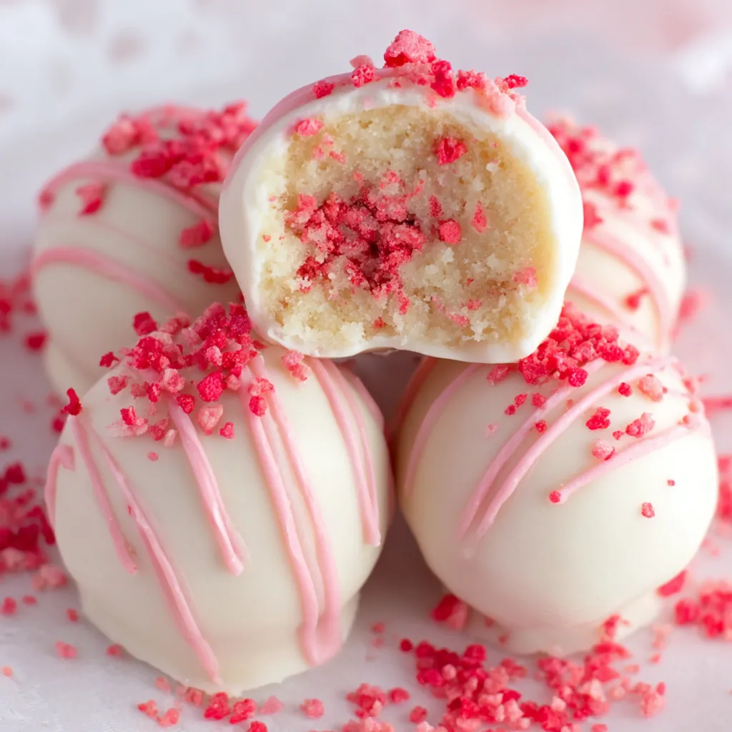Strawberry Shortcake Truffles