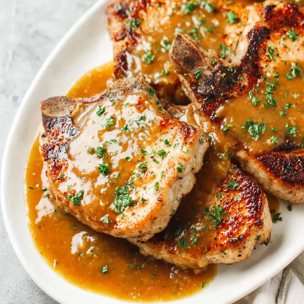 Skillet Honey Mustard Pork Chops
