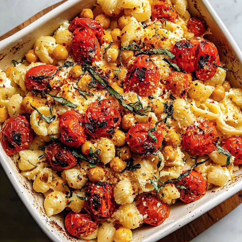 Easy Baked Feta Pasta with Chickpeas