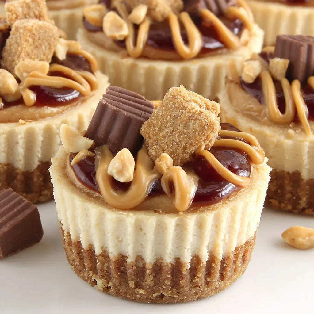 Mini Peanut Butter Cheesecakes