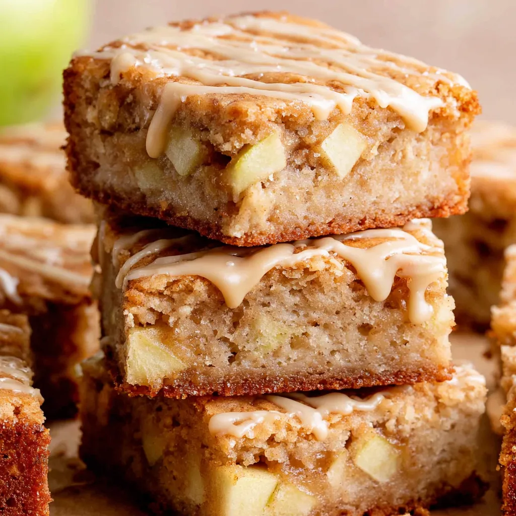 Apple Blondies with Maple Glaze