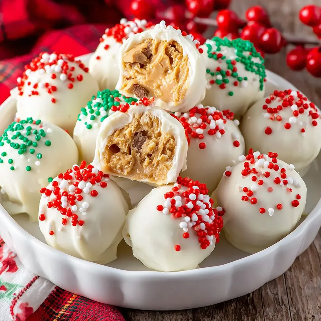 Christmas Peanut Butter Truffles