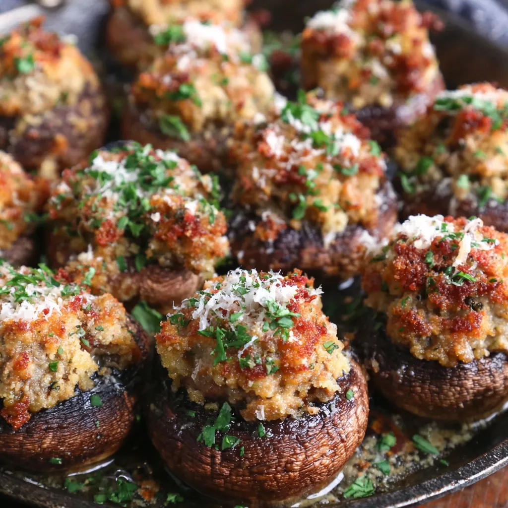 Sausage Stuffed Mushrooms