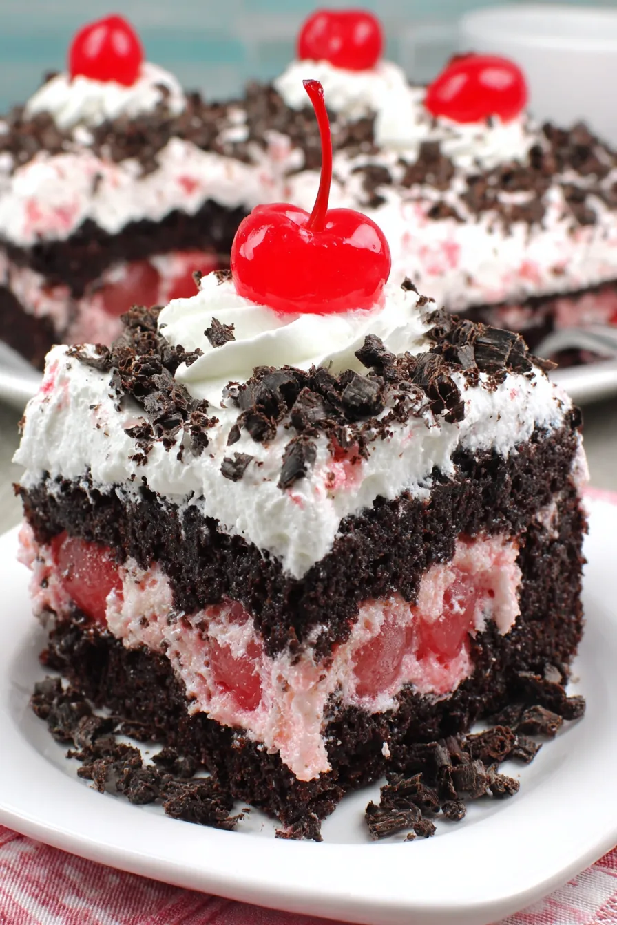 Chocolate Cherry Dr. Pepper Cake on a cooling rack