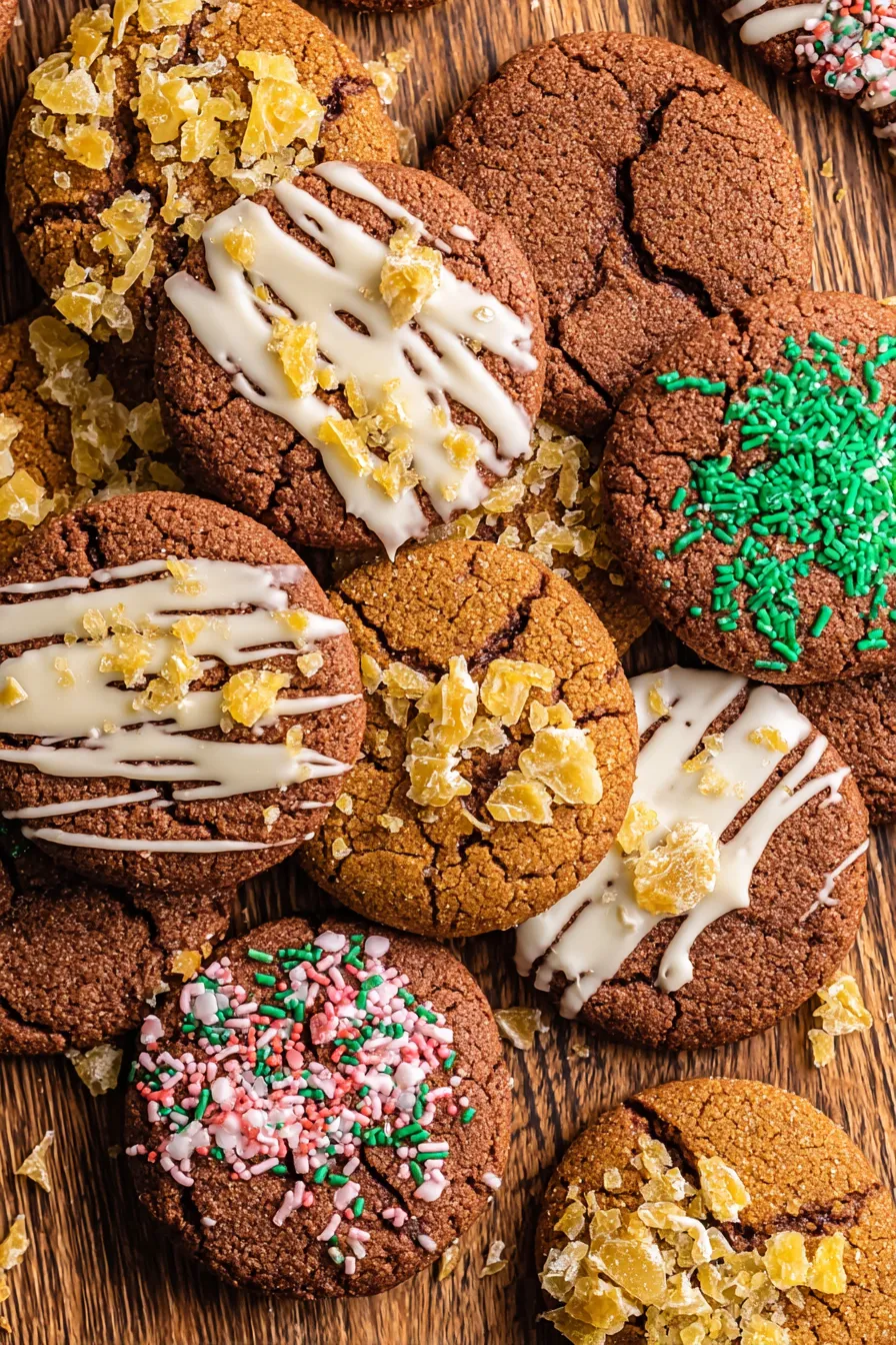 Two bowls with ginger moilasses cookie dough and spices