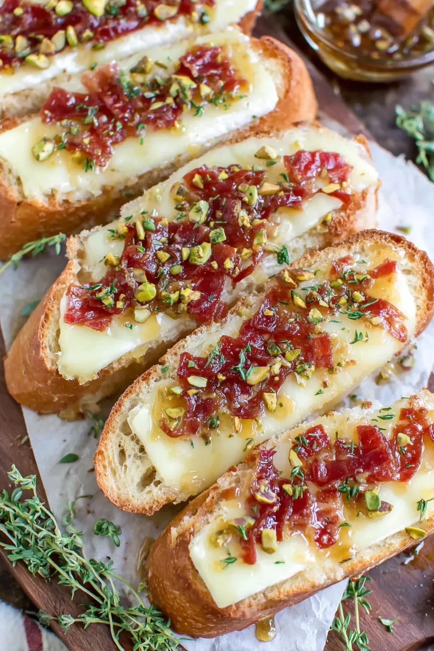 Brie Bread with Prosciutto and Pistachios