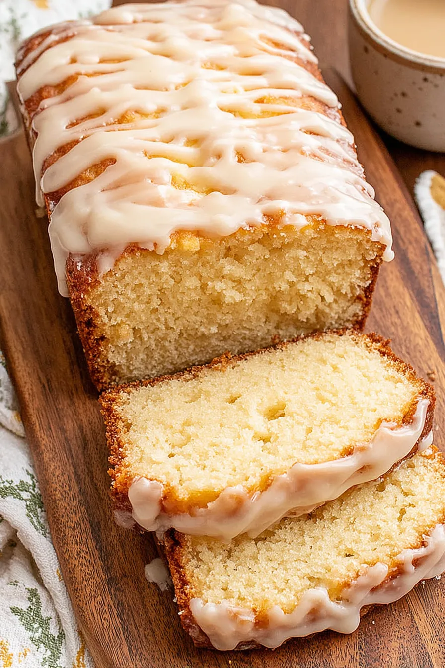 Glazing Vintage Eggnog Bread