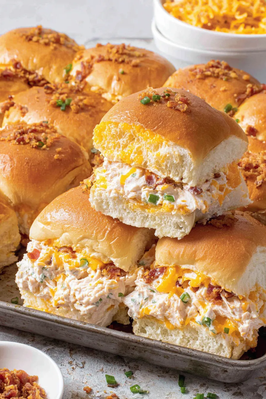 Crack Chicken open-faced in baking dish