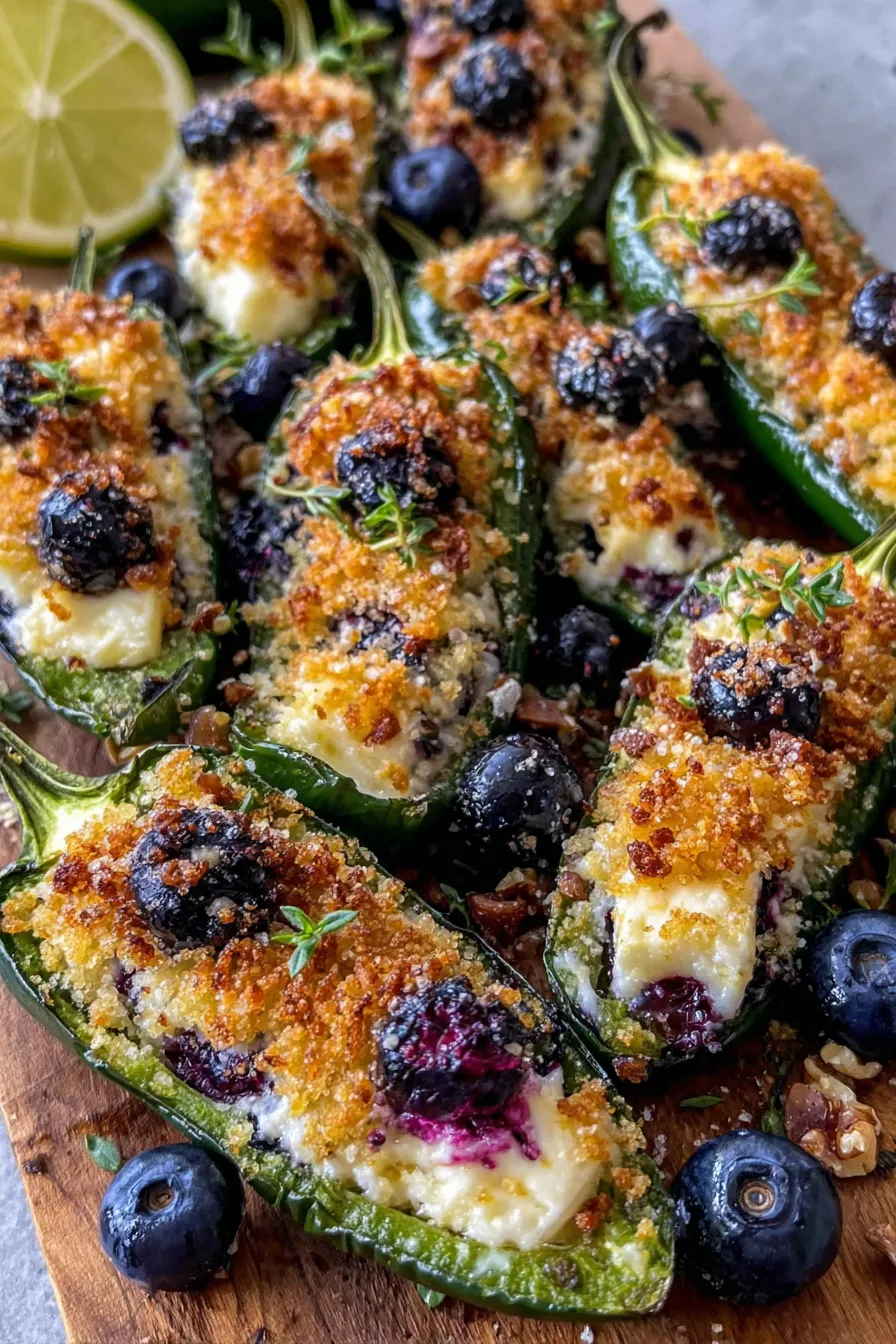 brie filled jalapeno poppers on baking sheet