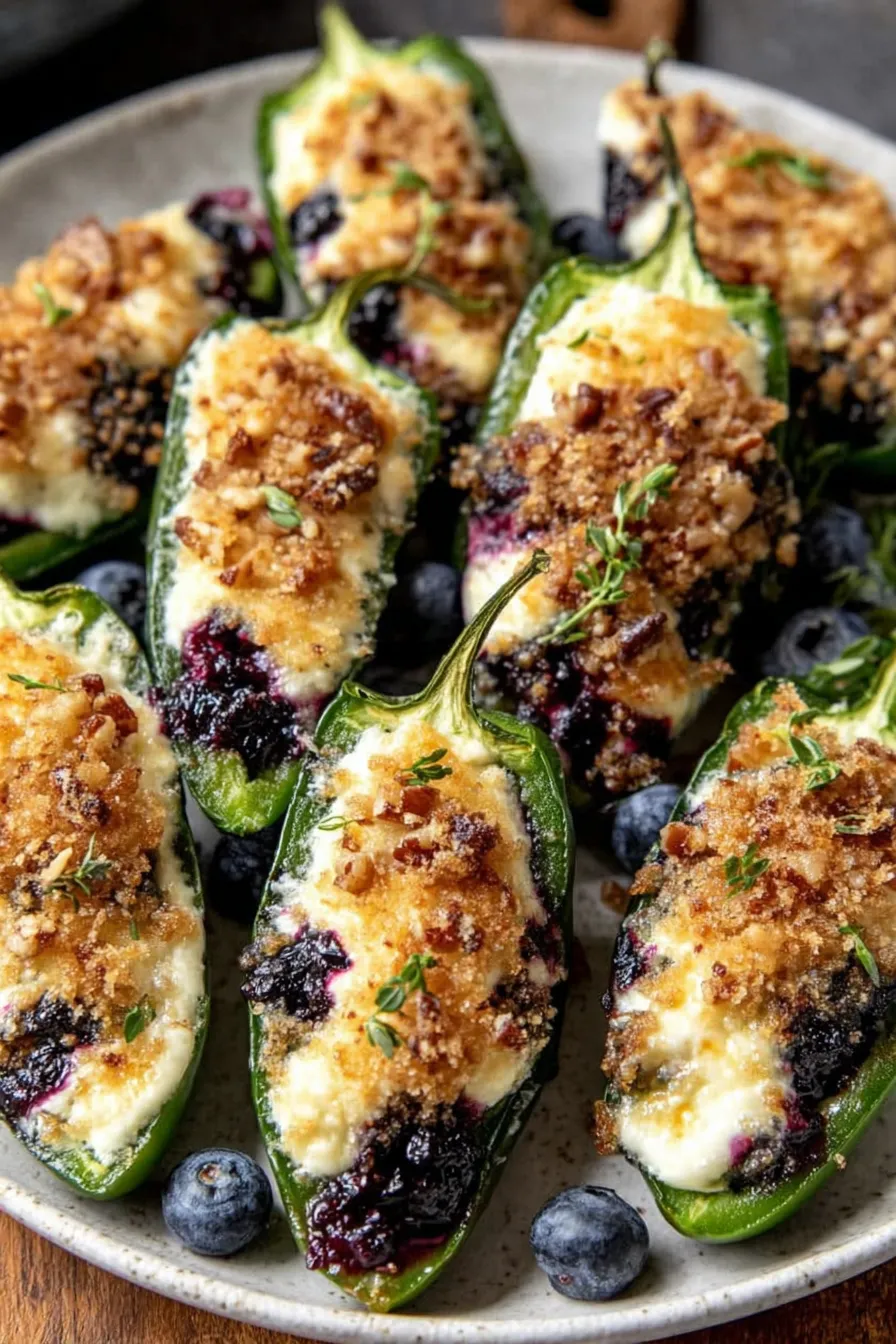 finished poppers garnished with herbs