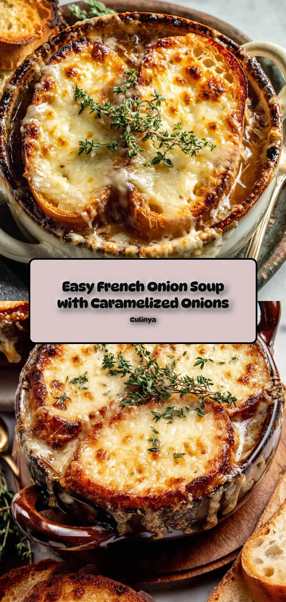 Easy French Onion Soup with Caramelized Onions Recipe